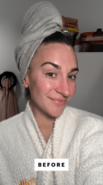 Wohlner before applying the Ole Henriksen Cold Plunge Pore Clay Mask